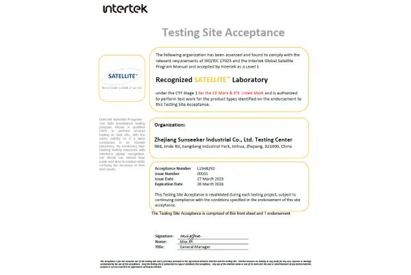 Intertek-Certifikuotas Tikslumas